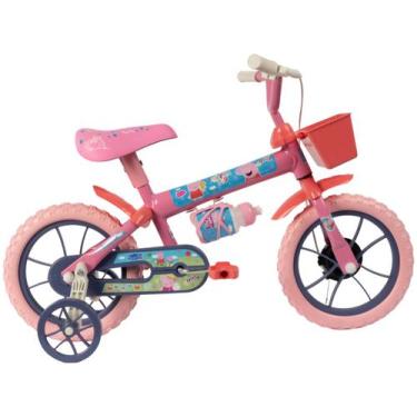 Imagem de Bicicleta Infantil Aro 12 Verden 10509 Princy Rosa e Roxa com Rodinhas