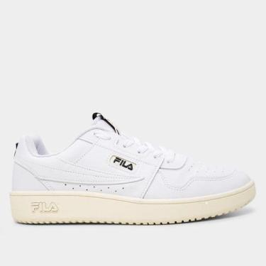 Imagem de Tênis Couro Fila Acd Classic Masculino, Branco, Marrom, 38