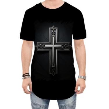 Imagem de Camiseta Longline da Cruz de Jesus Igreja Fé 38 - Kasubeck Store®, GG
