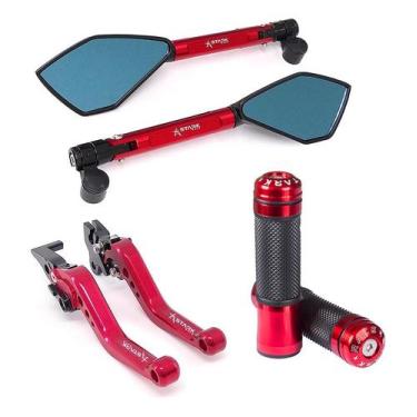 Imagem de Manopla Retrovisor Manete Nh190 Cb300r Cbx200 Strada Twister - Stark R
