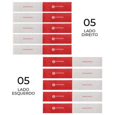 Imagem de 10 Faixa Refletiva Lateral Caminhão Carreta Baú Van Aprovada Denatran 