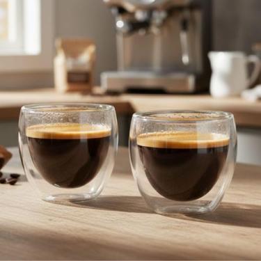 Imagem de Jogo 2 Copo de Vidro Térmico 80ml Maxwell Williams Blend em Borossilic