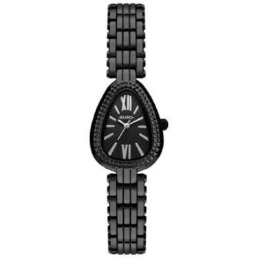 Imagem de Relógio Euro Feminino Serpentes Cobra Preto Eu2035zdf/5p Preto Serpente All Black-Feminino
