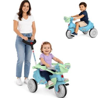 Imagem de Triciclo Bandeirante Passeio e Pedal Velobaby Joy Azul