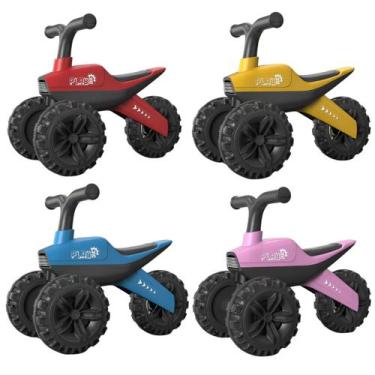Imagem de Moto De Equilíbrio Triciclo Infantil Luz Som 3 Rodas Kababy, Vermelho