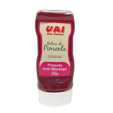 Imagem de Geléia de Pimenta 260g - UAI, Morango c/ Pimenta (Bisnaga 260g)