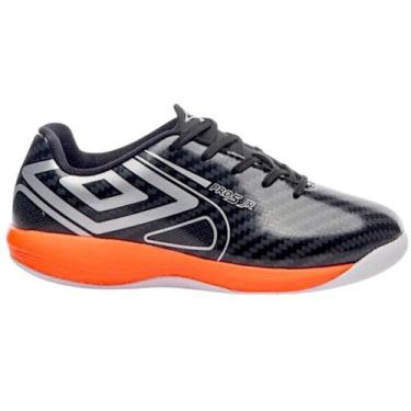 Imagem de Tênis Umbro Futsal Pro 5 Infantil, Preto, Prata, 33