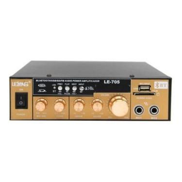 Imagem de Amplificador Karaokê MP3 Bluetooth Radio Fm Usb LE705  Lelong