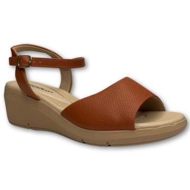 Imagem de Sandália Anabela Medio Feminina Piccadilly 540363, Marrom, 35
