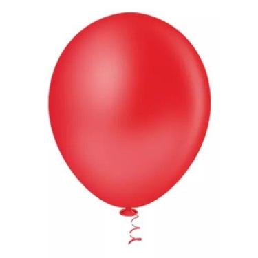 Imagem de Balão Pic Pic Latex N9 Liso Festa Decoraçao C/50Unidades, Vermelho