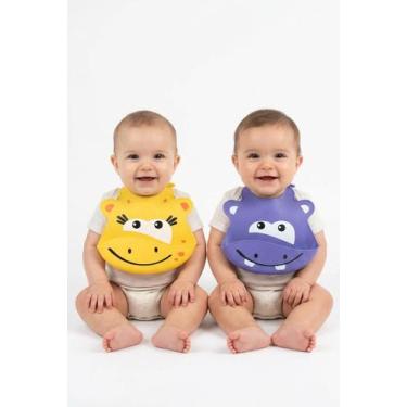 Imagem de Babador De Silicone pega migalhas Alimentação Bebê 2 units - Multikids