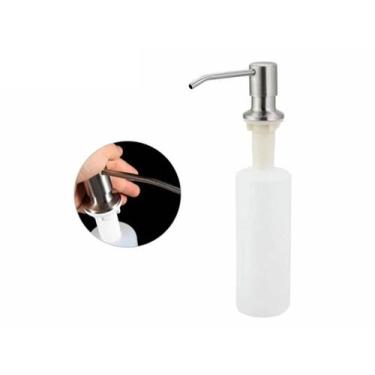 Imagem de Dispenser Dosador 300ml Inox Para Bancada Cozinha Goumet - Calha Úmida