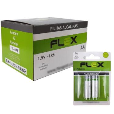 Imagem de Kit pilhas AA 12 unidades Flex FX-AAK2