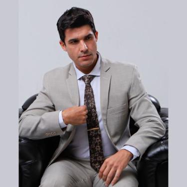 Imagem de Terno/Costume Microfibra - Bege - Rei do Terno Fp, 56