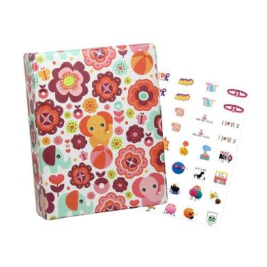 Imagem de Álbum de 500 fotos 10x15 Infantil Elefantes e Flores + ADESIVO - TUDOP