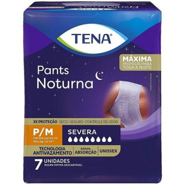 Imagem de Roupa Íntima Descartável Tena Pants Noturna P/M - 7 unidades