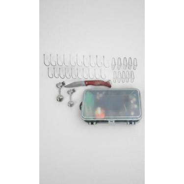 Imagem de Kit Pesca Estojo 80 Itens Boias Anzóis Chumbadas - Congratulations Sto