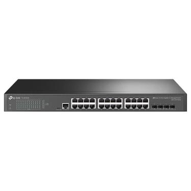 Imagem de Switch TL-SG3428 24 Portas 10-100-1000MBPS com 4SFP para Rede Gigabit Profissional Preto TP-Link