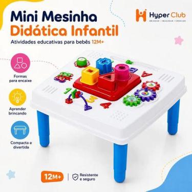 Imagem de Mini Mesinha Didática Infantil Mesa de atividades educativo para bebê 