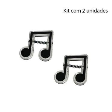 Imagem de Clip/prendedor de papel Nota musical - Grampo/presilha (kit com 2 unid