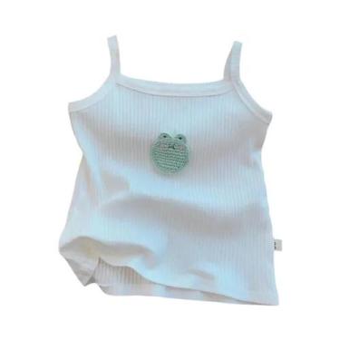 Imagem de Camisetas De Verão Sem Mangas Para Meninas, Tops Halter, Roupas Infant