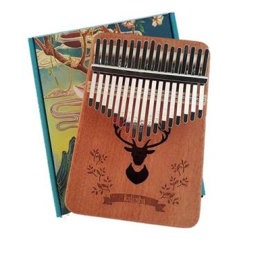Imagem de Piano De Dedo 17 Teclas Kalimba Instrumento Africano - Falcon