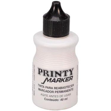 Imagem de Tinta Marcador Permanente Reabastecedor 040Ml Preto - CARBRINK