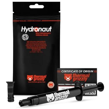 Imagem de Thermal Grizzly Hydronaut – 3,9 gramas/1,5 ml – Pasta térmica condutora de alto desempenho – ideal para refrigeração a ar e água CPU/GPU/PS4/PS5/Xbox – para grandes superfícies de resfriamento