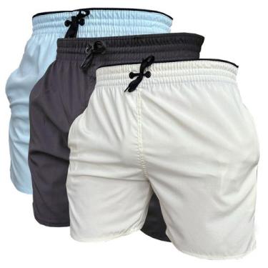 Imagem de Kit 3 Short Dry fit Poliester e Elastano - RM Fabrica, GG, Kit 1