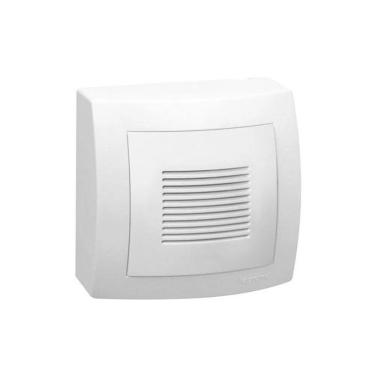 Imagem de Campainha Cigarra Sistema X Novo Sobrepor Sinalizador Sonoro Alarme Branco Pial 110V ABS