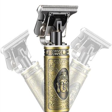 Imagem de Aparador de Pelos Aquilae Perfect Barber T9 Barba e Cabelo Lâmina em T sem Fio com Indicador de Carga Dourado Bivolt