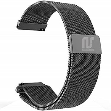 Imagem de Pulseiras NSmart compatível com Garmin Forerunner 245/645 Music/Vivomove/Vivomove HR and Active 3 - Nandos-Store (Preta aço)