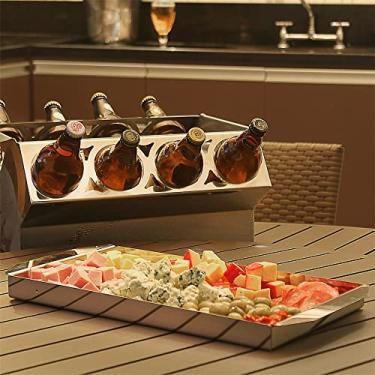 Imagem de Bandeja Petisqueira 40 x 22 Cm - Inox