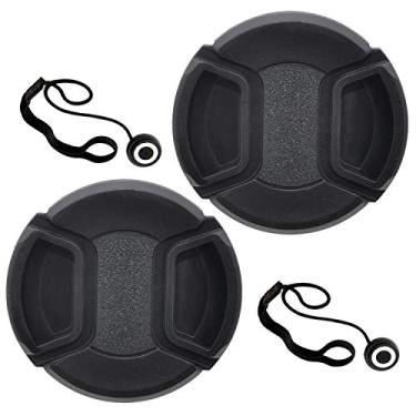 Imagem de Tampa de lente de encaixe de 55 mm e 58 mm para câmera Nikon D3400, D3500, D5600 DSLR com Nikon 18-55 mm f/3.5-5.6G VR AF-P DX e Nikon 70-300 mm f/4.5-6.3G ED