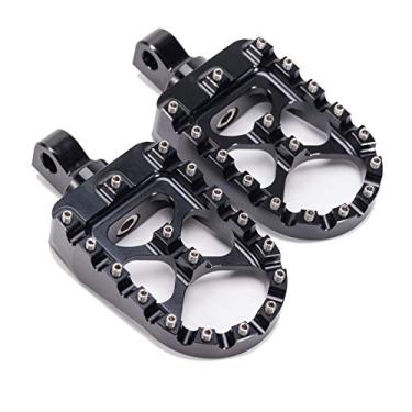Imagem de Hopider CNC Pés largos 360° Roating MX Chopper estilo Bobber para Harley Dyna Sportster Fatboy Ferro 883, Preto