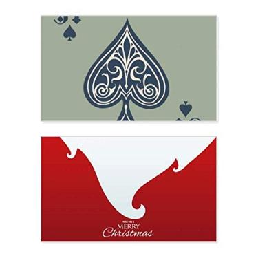 Imagem de Utensílios de jogo com estampa de cartas de baralho para festas de fim de ano, Feliz Natal, Cartão de parabéns Mensagem de Natal