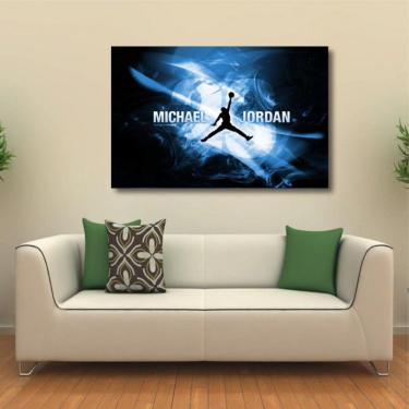 Imagem de Quadro decorativo Michael Jordan com Tela em Tecido 1