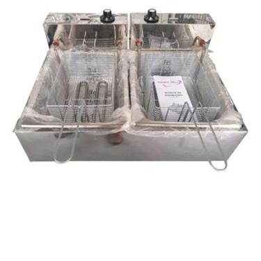 Imagem de fritadeira elétrica 10 litros 5 litros cada cuba