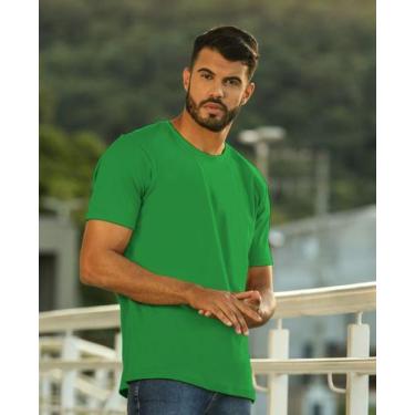 Imagem de Camiseta Verde 100% Algodão 30.1 Premium Alta Qualidade - Lp Malhas Pr