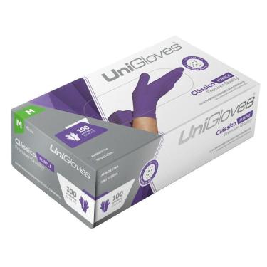 Imagem de Luva Látex Com Pó - Classic Roxa/Purple Unigloves Tamanho P