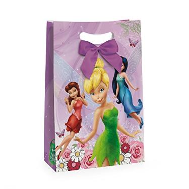 Imagem de Caixa Para Presente Flex Cromus Embalagens na Estampa Fadas com Fechamento em Cetim 26x11x40 cm com 10 Unidades