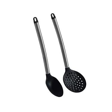 Imagem de Simply Served Escumadeira e colher profissionais, padrão, preto