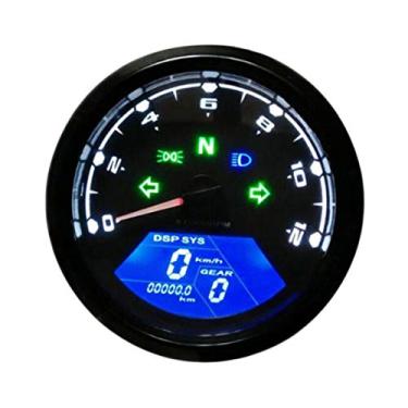 Imagem de YONGYAO 12 V 12000 RPM LCD Digital Motocicleta Velocímetro Odômetro Tacômetro MPH/KMH Universal