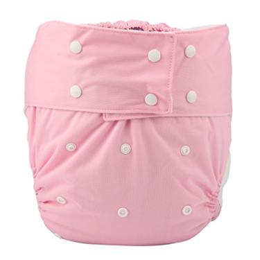 Imagem de Sigzagor Fralda de pano para adolescentes e adultos, reutilizável, lavável para incontinência por deficiência, mulheres e meninas (rosa)