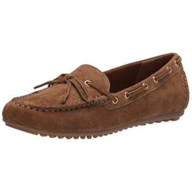 Imagem de Bella Vita Mocassim feminino, Couro de camurça conhaque, 9 Wide