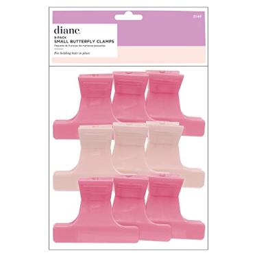 Imagem de Diane Grampos de borboleta pequenos para secção, corte de cabelo, secagem, grampos de cabelo de borboleta para mulheres e meninas, 5,7 cm, rosa claro e rosa escuro (pacote com 12)