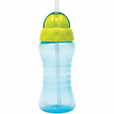 Imagem de Garrafinha Fresh Infantil com Tampa e Canudo - 300ml - Azul - Buba