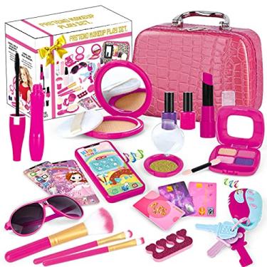 Kit Brinquedos De Maquiagem Para Crianças Menina Lavável