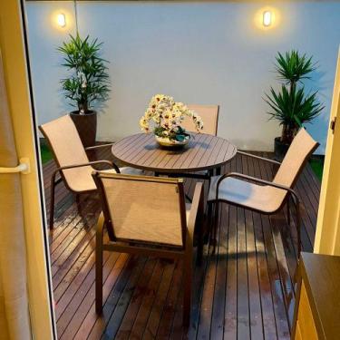 Imagem de Conjunto 1 Mesa + 4 Cadeiras Para Área Externa, Gourmet, Jardim E Chur