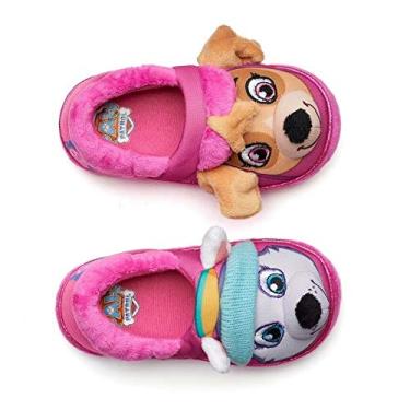 Imagem de Nickelodeon Paw Patrol Girls Plush Slip On Slippers, Size 5-6 Toddler, Pink'
